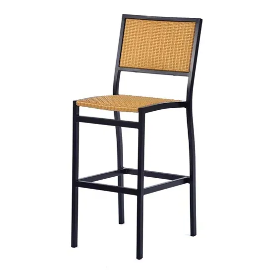 Oderico Outdoor Bar Chair - Black, Rattan