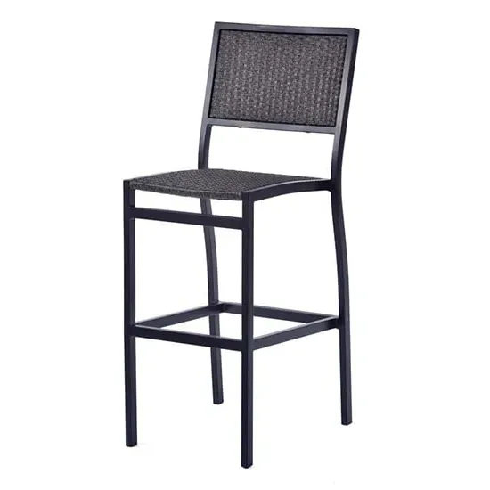 Oderico Outdoor Bar Chair - Black, Rattan image