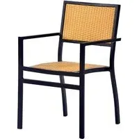 Oderico Outdoor Rattan Armchair - Black