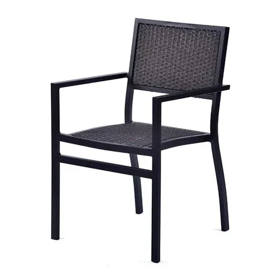 Oderico Outdoor Rattan Armchair - Black, Grey