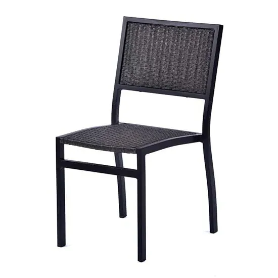 Oderico Outdoor Side Chair - Black, Grey Rattan