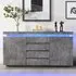 Odessa Sideboard with LED - Concrete Effect, MDF