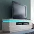 Odessa TV Stand with 5 Drawers and LED Lights - White