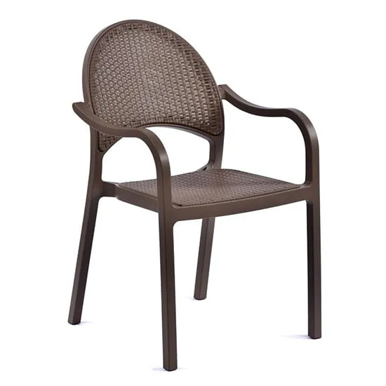 Odilia Outdoor Armchair - Taupe, Polypropylene