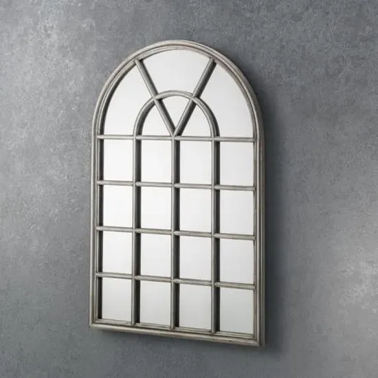 Ofra Window Mirror - Pewter Frame