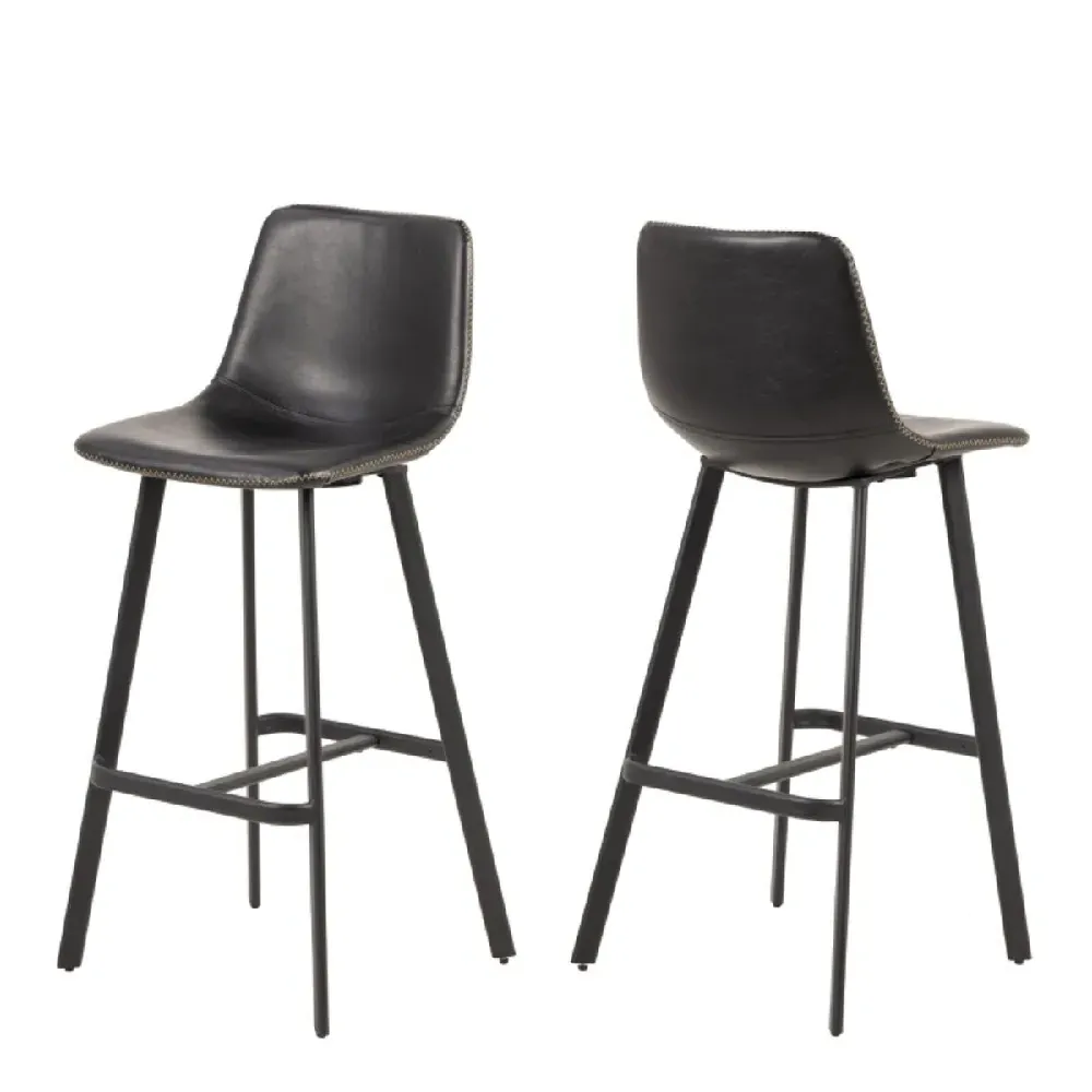 Ogden Bar Chairs in Pair - Leather product