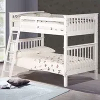 Ogden Bunk Bed with Storage - White, Pine Wood