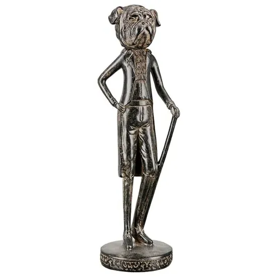 Ogden Dog Gentleman Sculpture - Brown, Polyresin