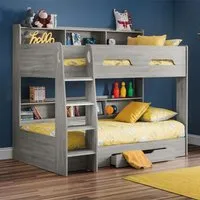 Oihane Bunk Bed with Storage - Grey Oak