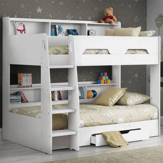 Oihane Bunk Bed with Storage - White