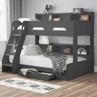 Oihane Triple Sleeper Bunk Bed with Storage - Anthracite