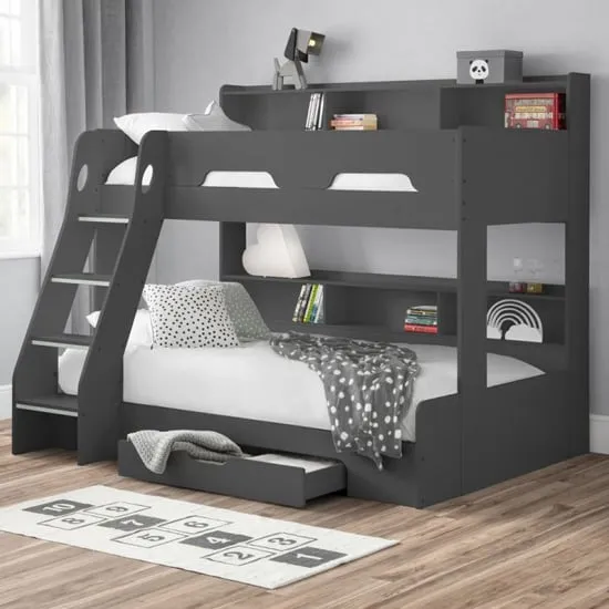 Oihane Triple Sleeper Bunk Bed with Storage - Anthracite