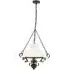 Oil Lantern Ceiling Light with Wrought Iron - Antique Rust