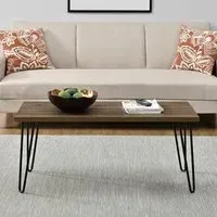 Ojai Coffee Table with Black Legs - Florence Walnut