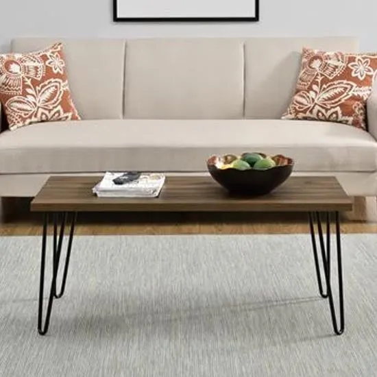 Ojai Coffee Table with Black Legs - Florence Walnut
