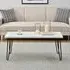 Ojai Coffee Table with Black Legs - White