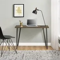 Ojai Laptop Desk with Black Legs - Walnut, Wood