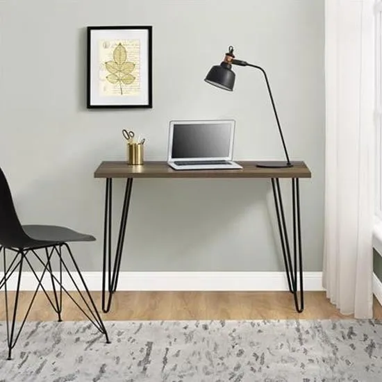 Ojai Laptop Desk with Black Legs - Walnut, Wood