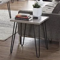 Ojai Side Table with Black Legs - Grey Oak alternate view