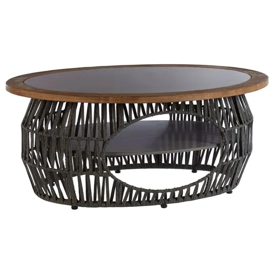 Okala Coffee Table - Grey, Stone