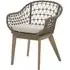 Okala Woven Accent Chair - Grey, Natural Wood