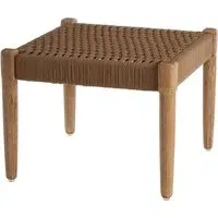Okala Woven Cotton Rope Footstool - Natural