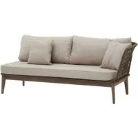 Okala Woven Lounge Chaise - Grey, Natural Wood