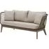 Okala Woven Rope 2-Seater Sofa - Grey, Eucalyptus Wood