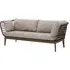 Okala Woven Rope 3-Seater Sofa - Grey, Eucalyptus Wood