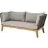 Okala Woven Rope 3-Seater Sofa - Light Grey, Eucalyptus Wood