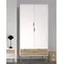 Oklo 2 Door Wardrobe with Drawers - White, Oak