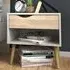 Oklo Bedside Cabinet with Drawer - White, Oak