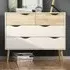 Oklo Chest of 4 Drawers - White, Oak