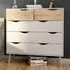 Oklo Chest of 5 Drawers - White, Oak