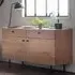 Okonma Wooden Sideboard with Metal Legs - Oak