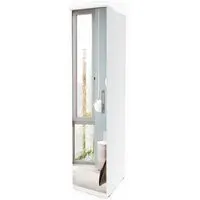 Olathe 1 Door Mirrored Wardrobe - White