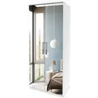 Olathe 2 Door Mirrored Wardrobe - White