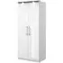 Olathe 2 Door Wardrobe - White, High Gloss
