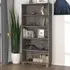 Olavi 4-Shelf Bookcase - Light Grey, Pinewood