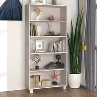 Olavi 4-Shelf Bookcase - White, Pinewood