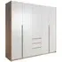 Olbia 3 Door Wardrobe with 3 Drawers - Golden Oak, White