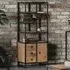 Olbia Bookcase with 1 Door 3 Drawers - Oak