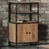 Olbia Bookcase with 2 Doors 2 Shelves - Oak