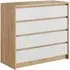Olbia Chest of 4 Drawers - Golden Oak, White