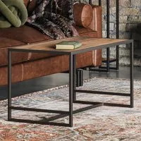 Olbia Coffee Table with Metal Frame - Oak