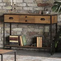 Olbia Console Table with 4 Drawers - Oak