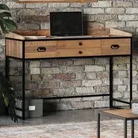 Olbia Laptop Desk with 4 Drawers - Oak