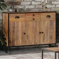 Olbia Sideboard with 3 Doors 4 Drawers - Oak