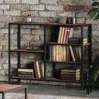 Olbia Wide Bookcase with 4 Shelves - Oak