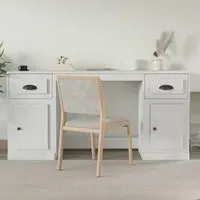 Oliver Computer Desk with Storage - White